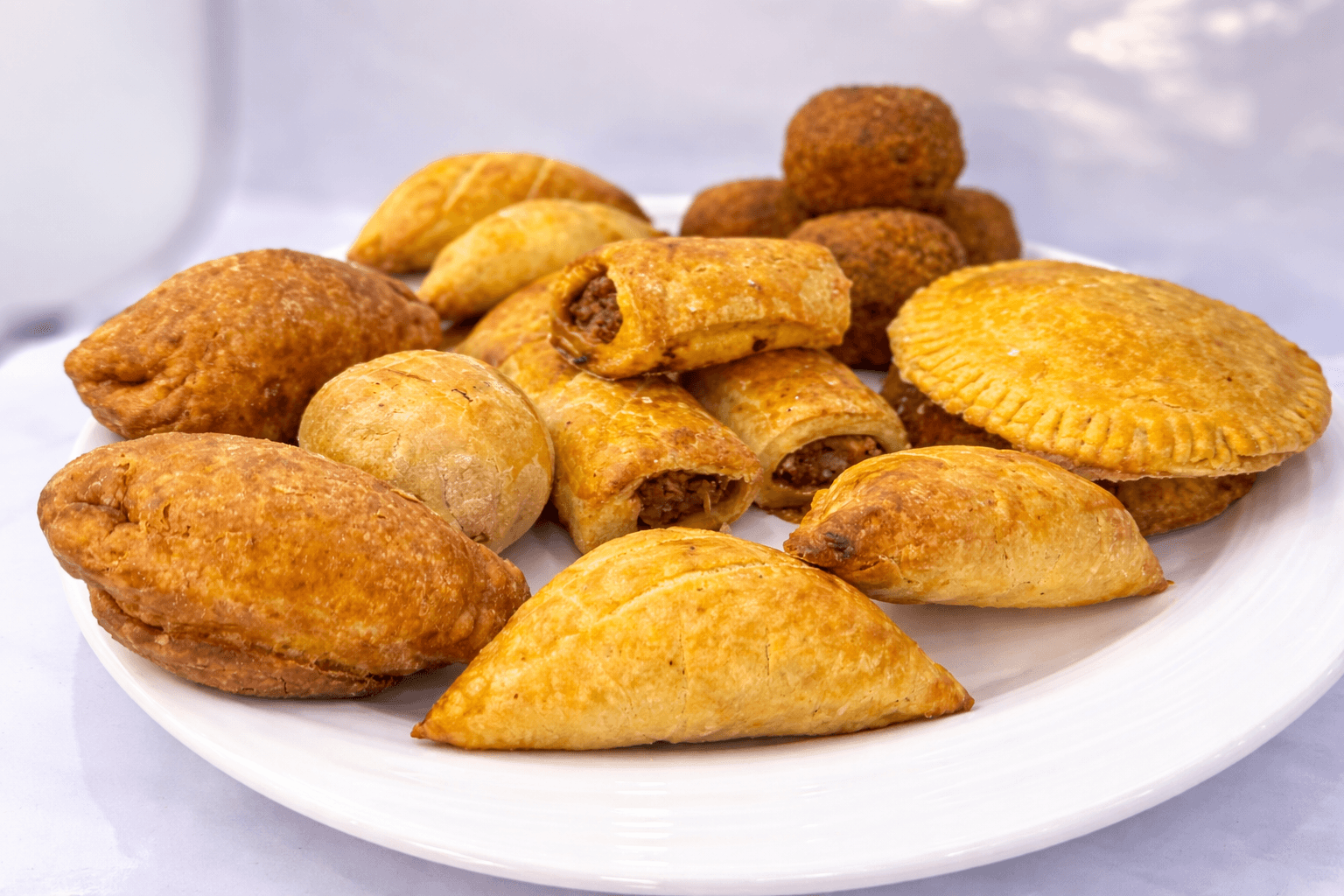 GH Dainty assorted pastries — pies, rolls and scotch eggs